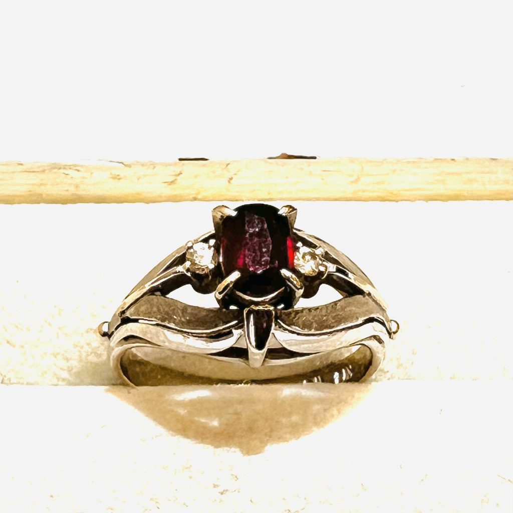 K14ＷＧ 14金 ホワイトゴールド リング ルビー