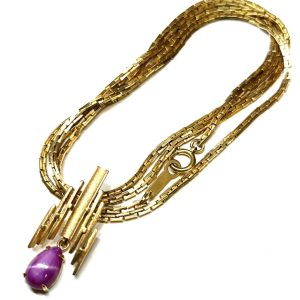 K18 18金 サファイア付き ネックレス アクセサリー