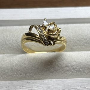 K18 ダイヤモンド付 リング