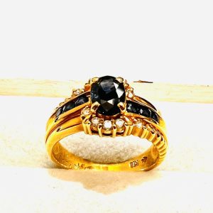 K18 18金 サファイア リング