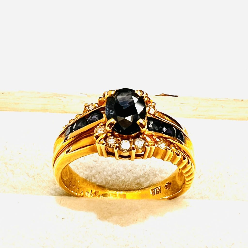 K18 18金 サファイア リング