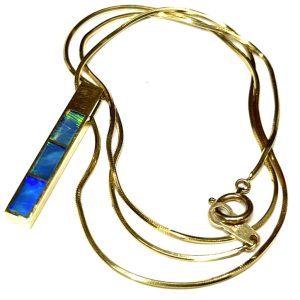 K18 18金 オパール付き ネックレス アクセサリー