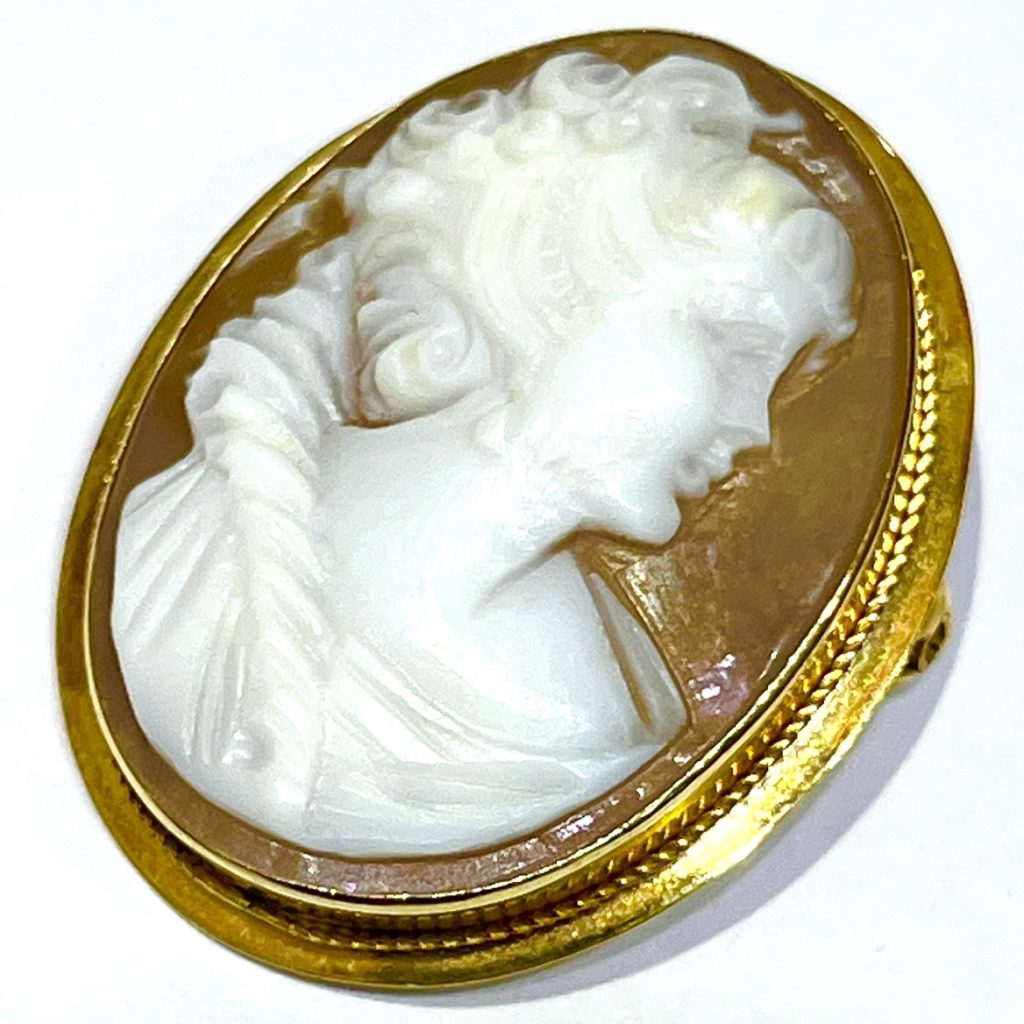 K18 カメオブローチ