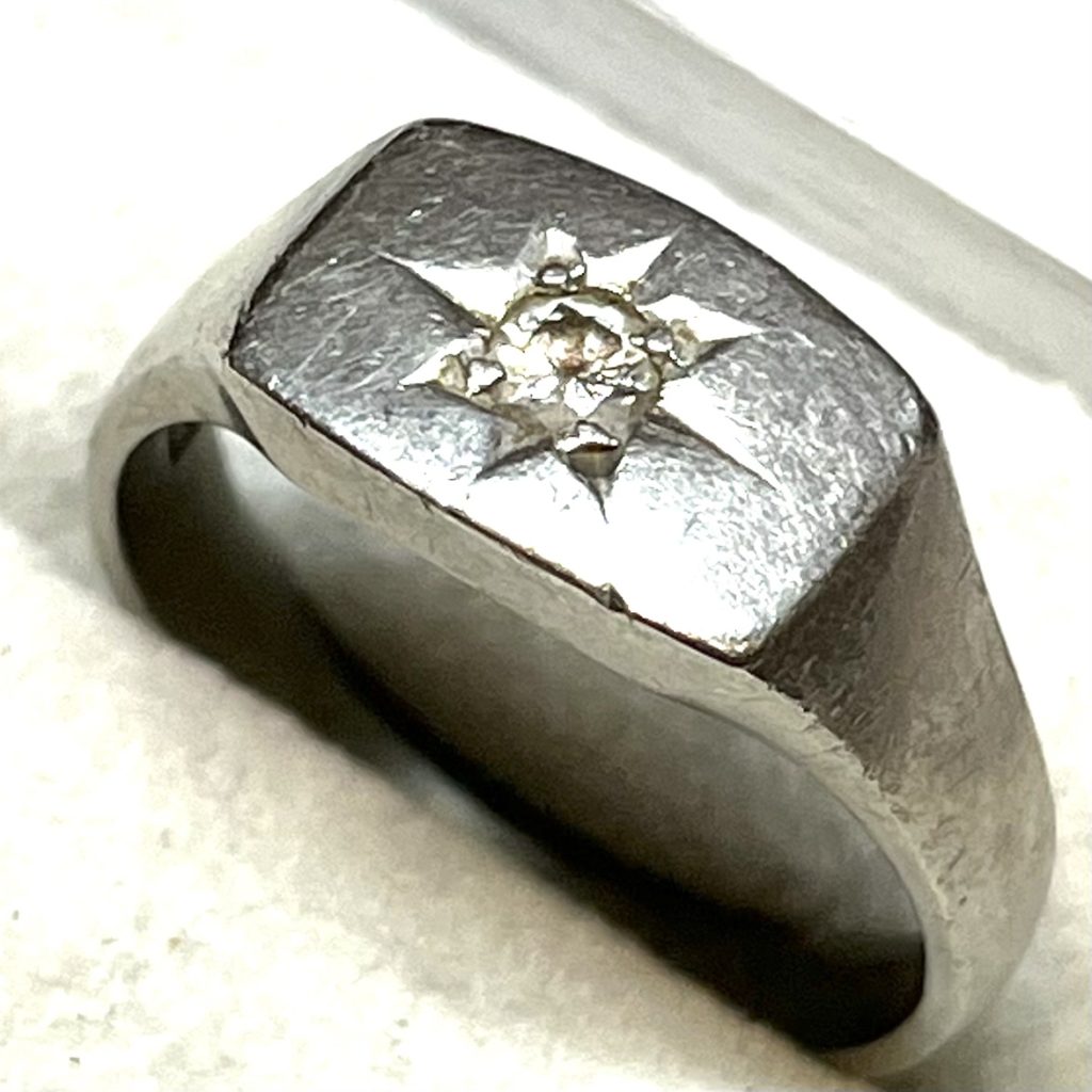 Pt900 ダイヤモンド付き プラチナ リング 指輪 アクセサリー