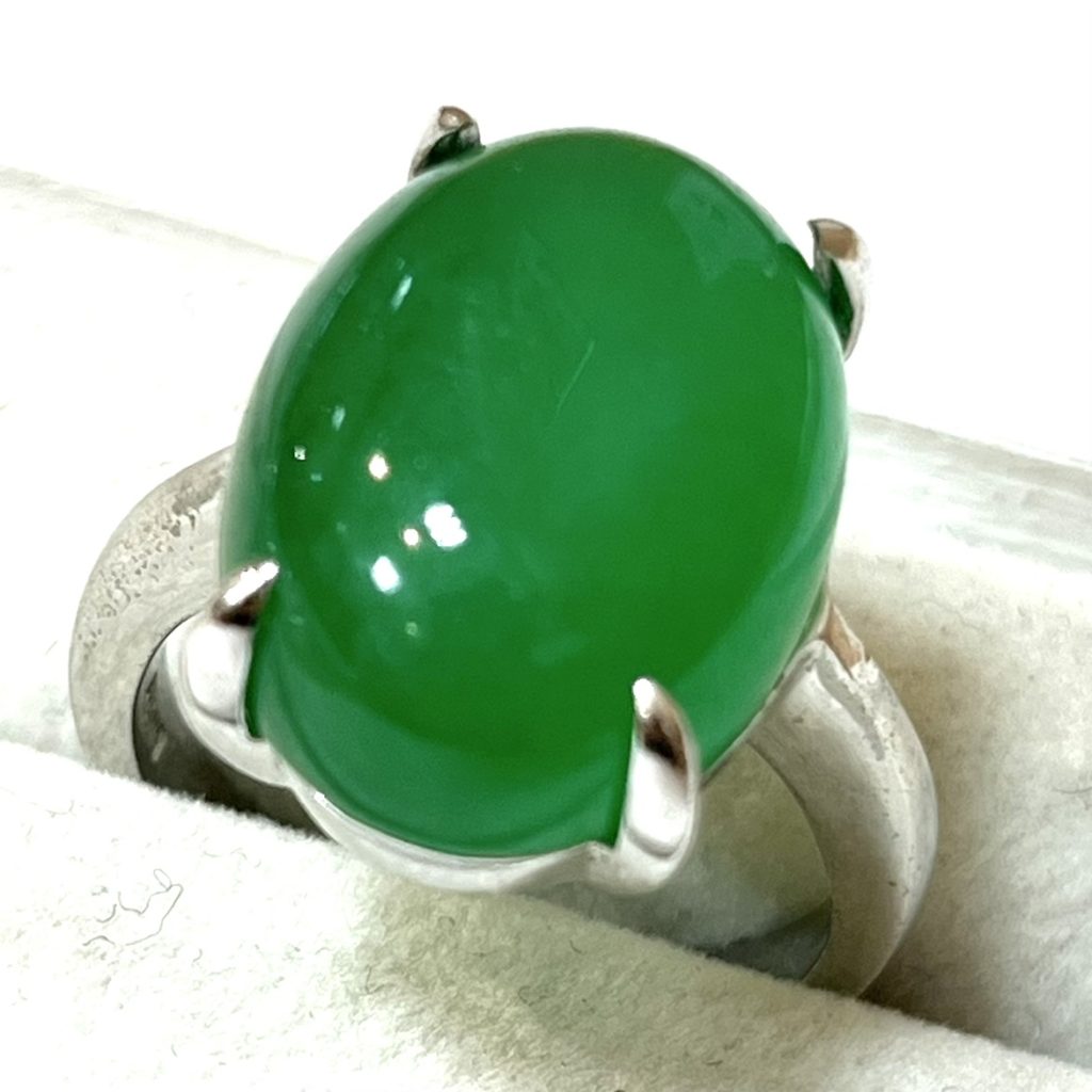 Pt900 翡翠(ヒスイ) リング 指輪 アクセサリー