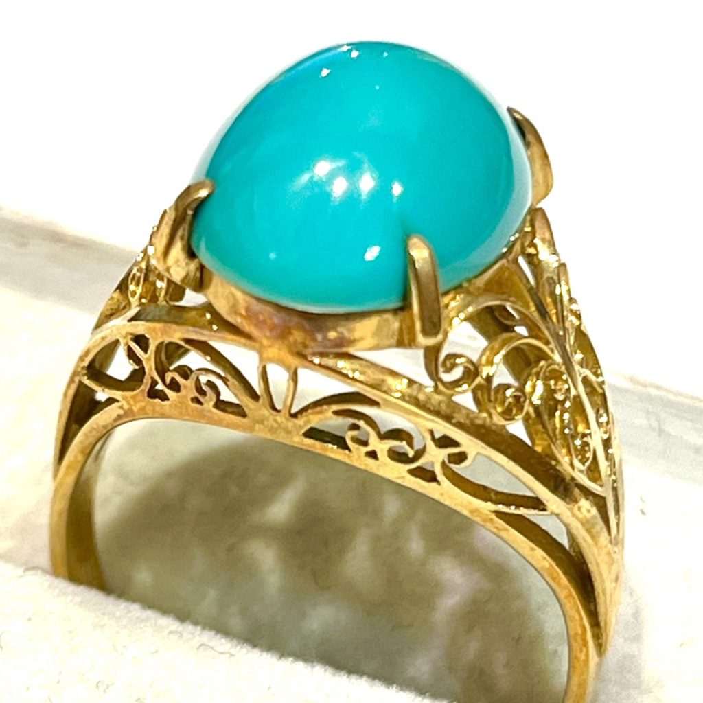 K18 宝石付きリング