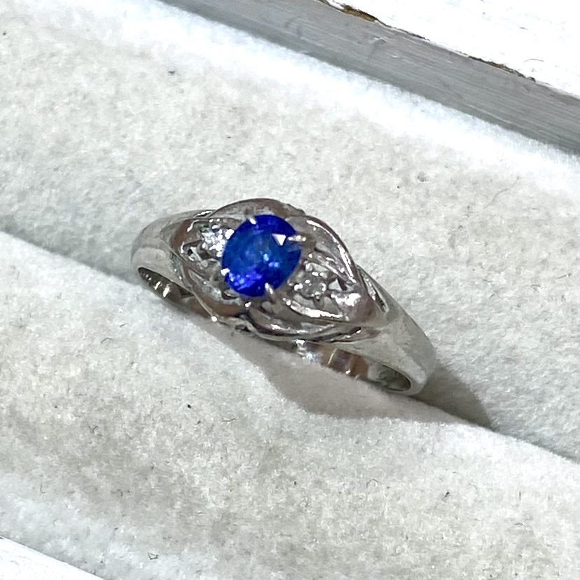 Pt900 サファイア リング 指輪