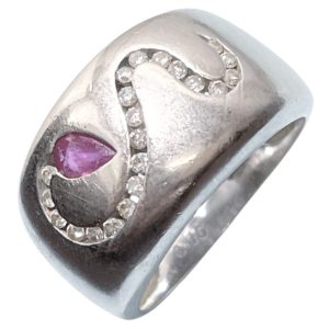 K18WG リング 18金 ホワイトゴールド アクセサリー 指輪 買取