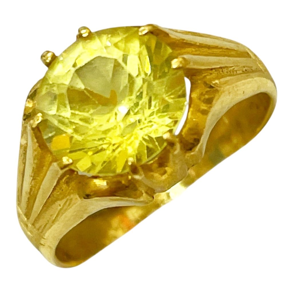 K22 イエローサファイア リング 22金 指輪 アクセサリー 買取