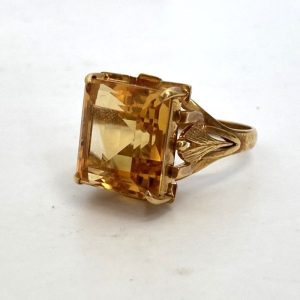 18金 K18 シトリン リング アクセサリー