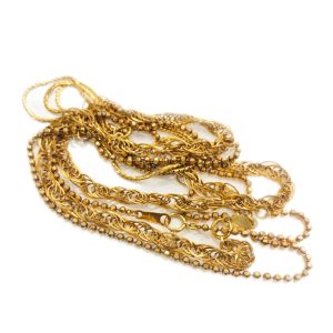 K18（18金）デザインネックレス 2点