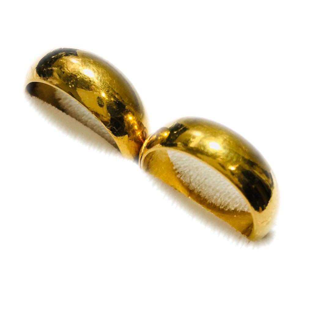 K18（18金） かまぼこリング2点