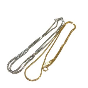 K18（18金）、Pt850（プラチナ850） ネックレス2本