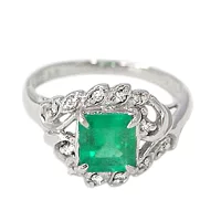 K10WG エメラルド 1ct ジュエリー