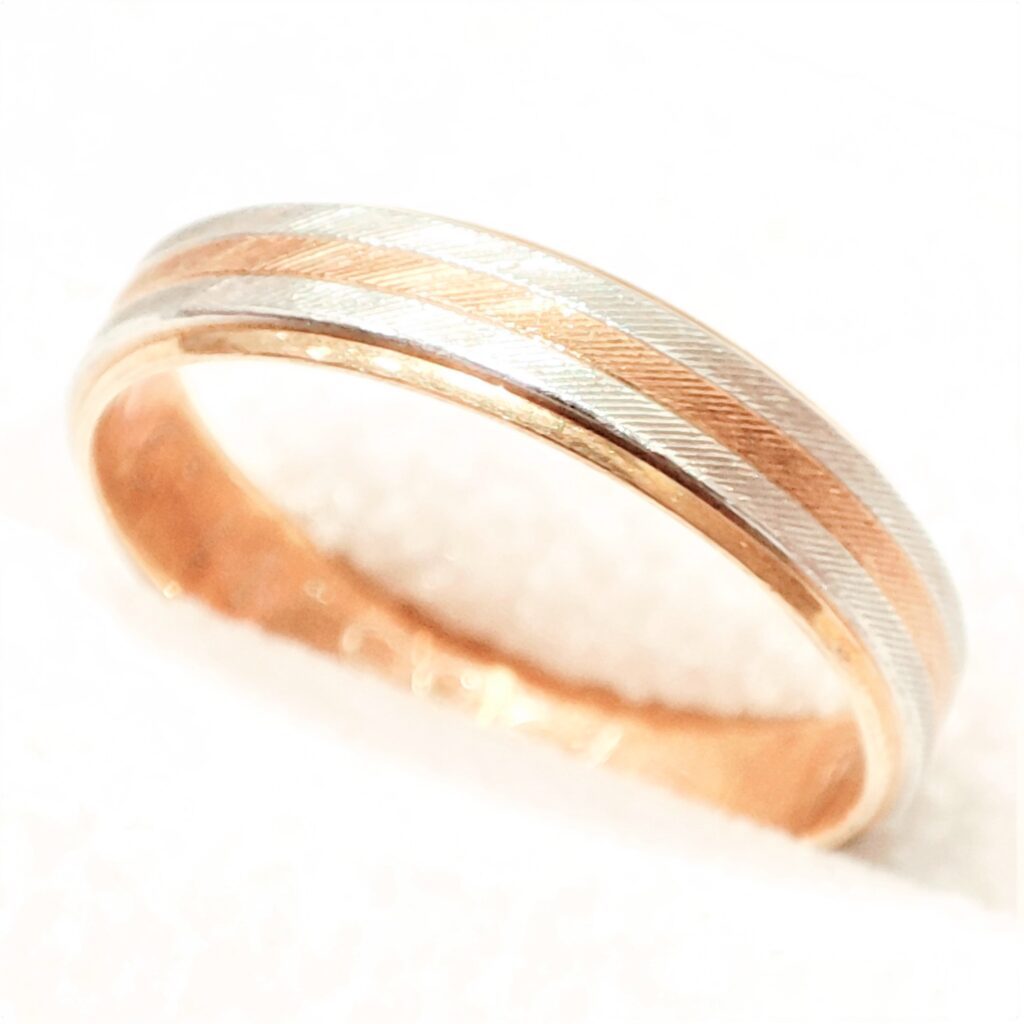 K18/Pt850 18金 プラチナ コンビ リング