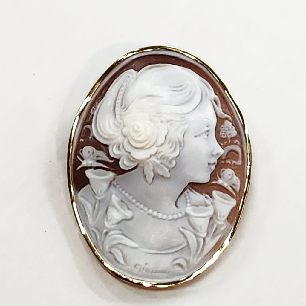 18金 (K18) シェル カメオ ネックレス トップ Cameo | 根室市宝林町