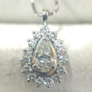 【K18WGダイヤネックレス】18金ホワイトゴールド・貴金属・アクセサリー