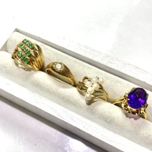 【K18ジュエリーまとめ】18金・貴金属・アクセサリー・指輪・リング・エメラルド・ダイヤ・パール・アメジスト
