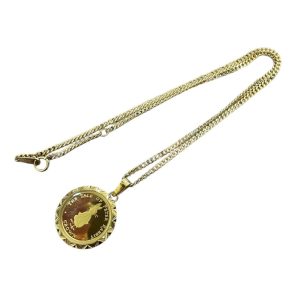 K18ネックレス/K24コイントップ