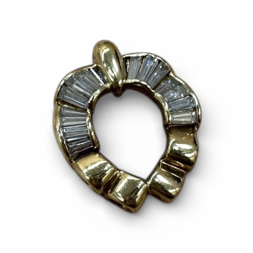 K18（18金）メレダイヤ付きネックレストップ