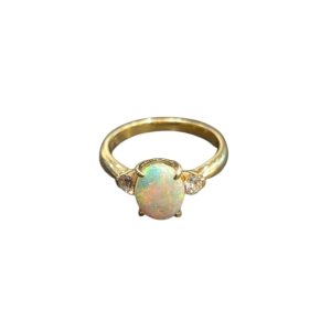 K18 18金 オパールリング