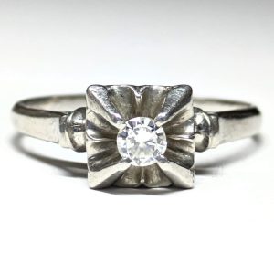 Pt850 プラチナ リング 指輪 メレダイヤ