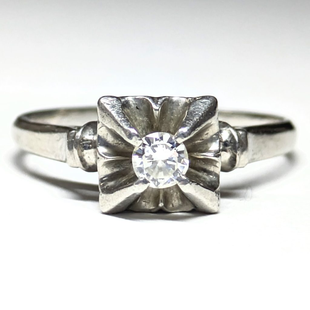 Pt850 プラチナ リング 指輪 メレダイヤ