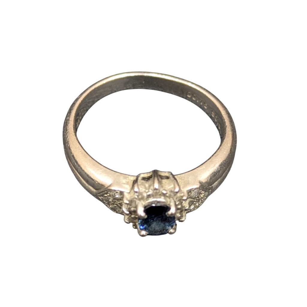 Pt850 サファイアダイヤリング