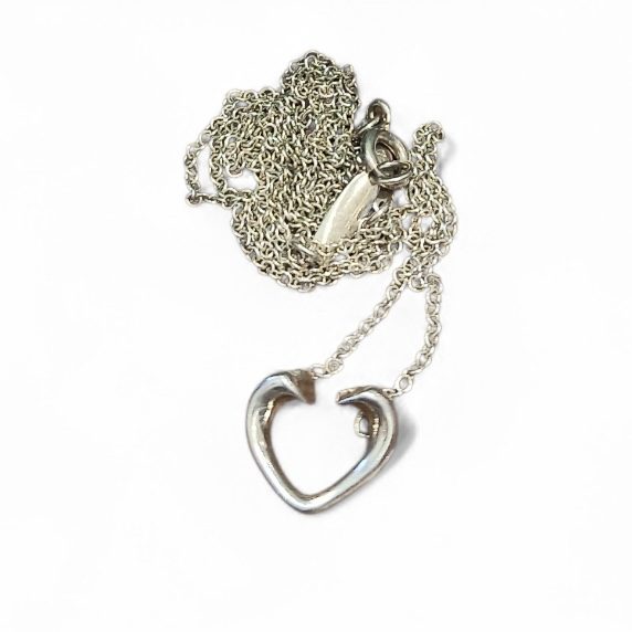 【ブランド】ティファニー　SV925　シルバー　オープンハート　ネックレス