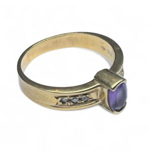 【貴金属】K18（18金）アメジスト　リング