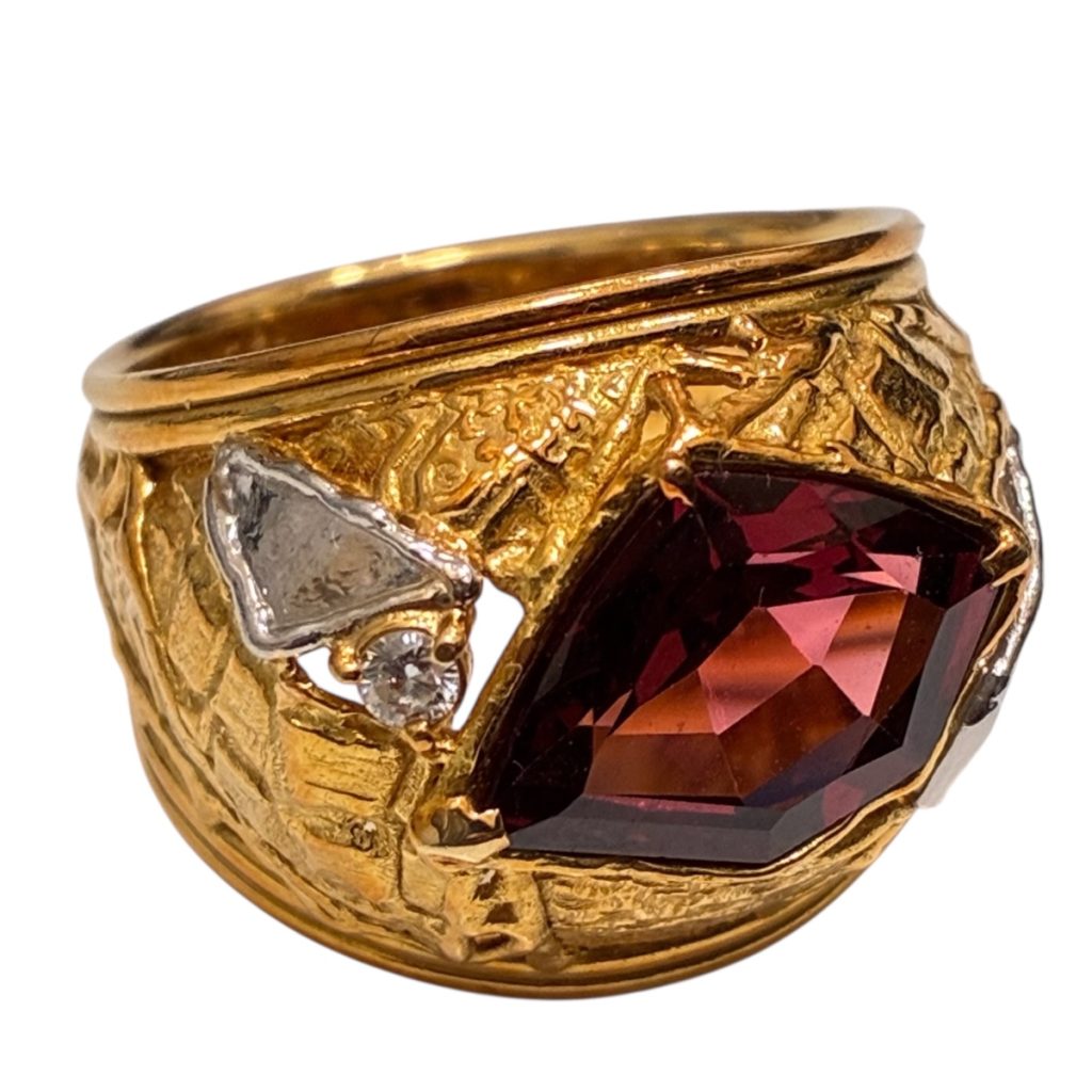 K18 18金 750 ガーネット リング　札幌市 東区 元町
