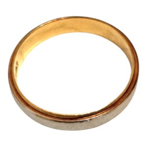 K18/Pt850ハーフ 石なしリング 札幌市手稲区