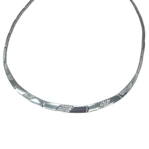 K18WG ブレスレット メレダイヤ付き