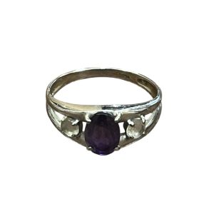 K10WG(10金ホワイトゴールド)　石付　リング