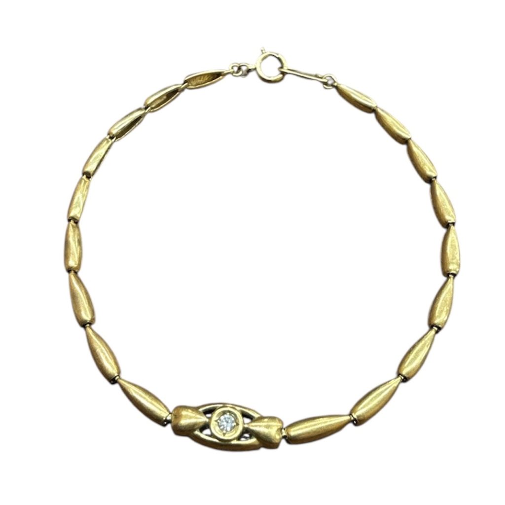 K18 18金 ブレスレット メレダイヤ