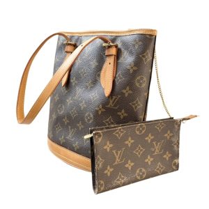 【Louis Vuitton (ルイヴィトン)】M42238 モノグラム プチ バケット トートバッグPM (ジャンク品)