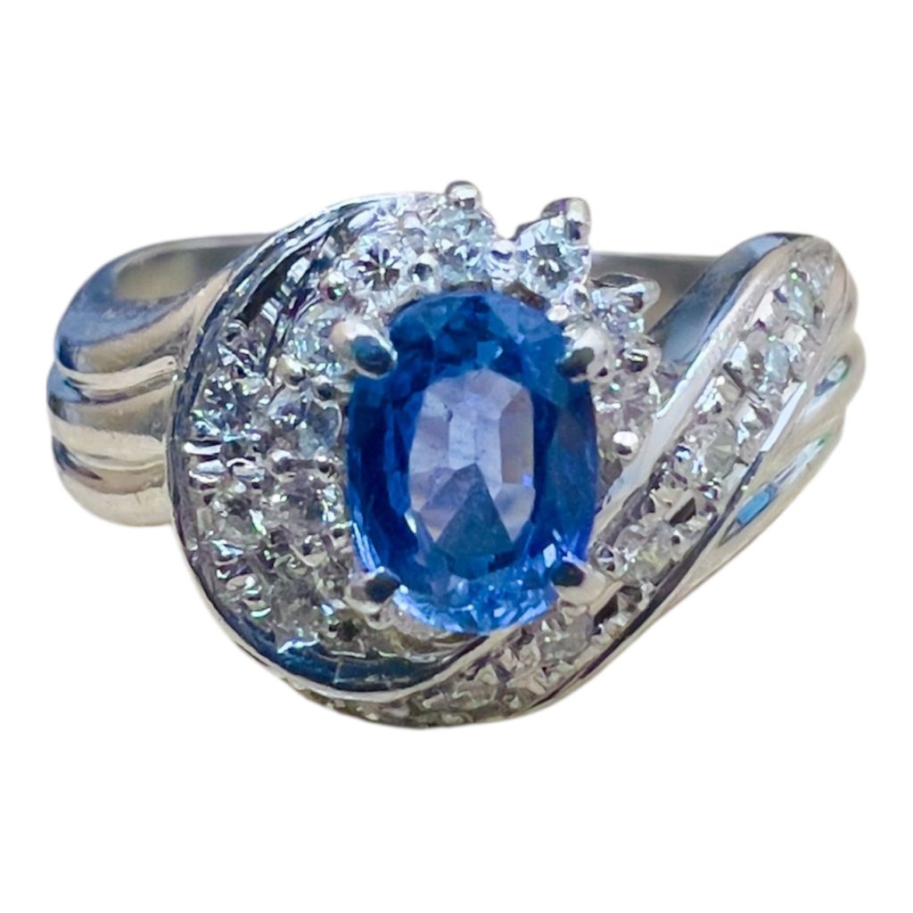 Pt900 サファイアリング