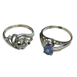 【Pt900(プラチナ900)　リング　まとめ/サファイア・ダイヤ・貴金属・アクセサリー・メンズ・レディース】