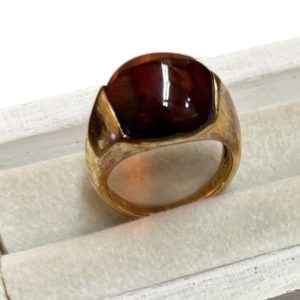 K18 18金 琥珀 リング アクセサリー ジュエリー 貴金属