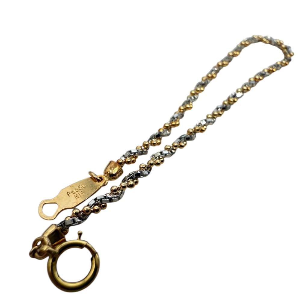 K18/Pt850 コンビブレスレット