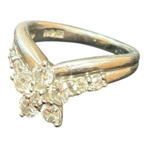 Pt1000　ダイヤ付きリング　買取り