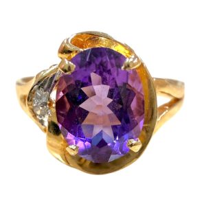 14K 14金 アメシスト アメジスト リング 山形市