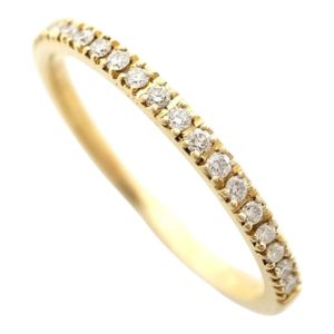 K18 18金 ハーフエタニティ ダイヤ リング