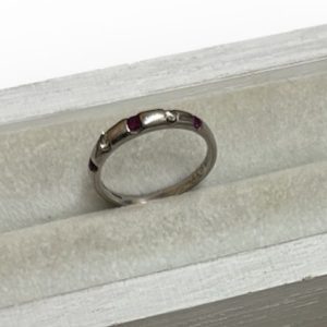 Pt900 プラチナ ルビー メレダイヤ リング アクセサリー ジュエリー 貴金属