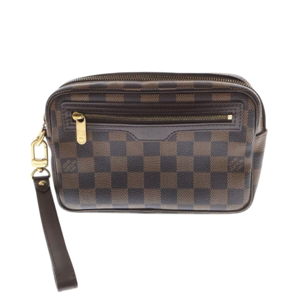 【Louis Vuitton(ルイヴィトン)　ダミエ・エべヌ マカオ/ポシェット/ハイブランド・バッグ・アクセサリーポーチ・メンズ・レディース】N61739