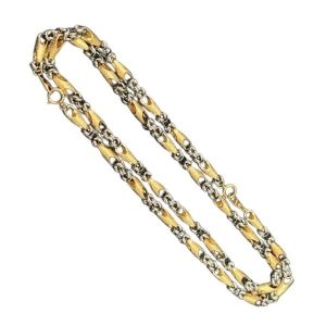 K18 ( 18金 ) ／ Pt850 ( プラチナ850 )　コンビ ネックレス