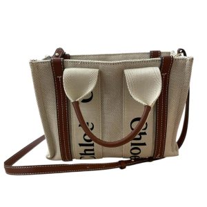 クロエ　Chloé　ハンドバッグ　ウッディ スモール キャンバス