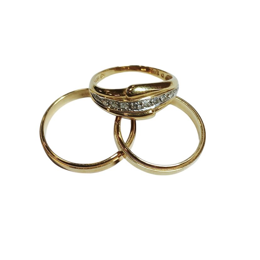 【K18(18金)　リング　まとめ/宝石・ダイヤ・貴金属・アクセサリー・メンズ・レディース】