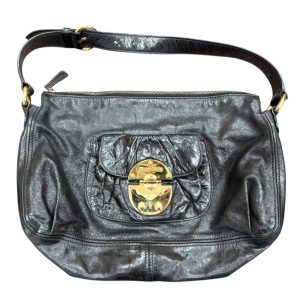 【Miu Miu (ミュウミュウ)】ブラックレザー  ショルダーバッグ