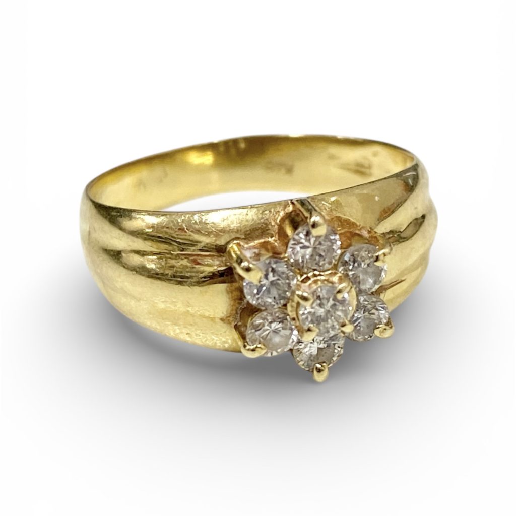 K18リング メレダイヤ